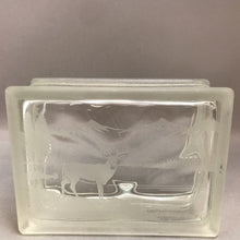 Load image into Gallery viewer, Glass Block with Etched Deer (6x8x3)
