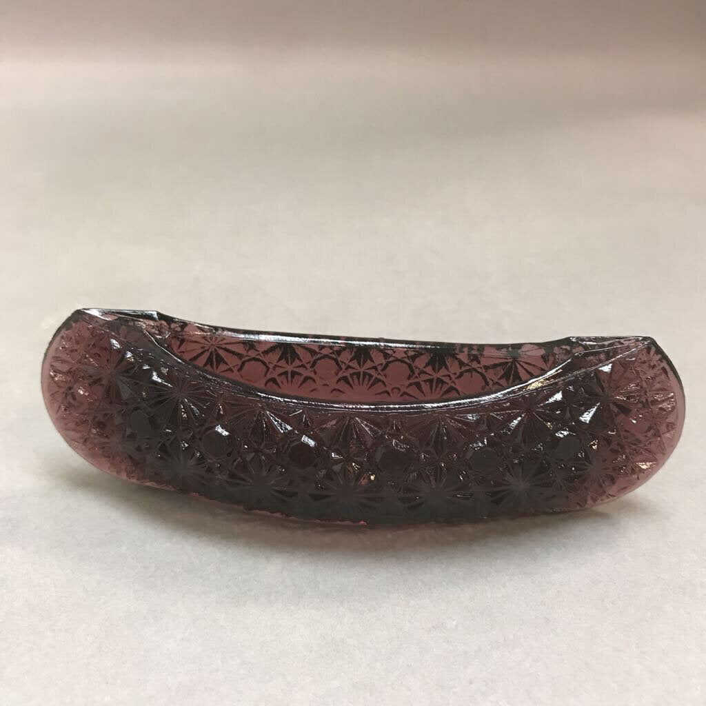 Purple Daisy Button Glass Canoe (1x5)(2 Available)
