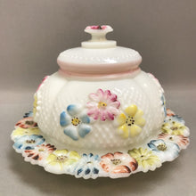 Load image into Gallery viewer, Vintage Consolidated Glass Cosmos Covered Round Butter Cheese Dish (6x8)

