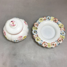 Load image into Gallery viewer, Vintage Consolidated Glass Cosmos Covered Round Butter Cheese Dish (6x8)
