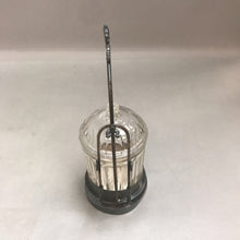 Load image into Gallery viewer, Silver Plated Glass Pickle Caster Jar with Claw Tongs Aurora Mfg. #647 (11in)
