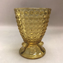 Load image into Gallery viewer, Antique Amber Glass Vase Three Knob Spooner (6in)
