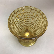 Load image into Gallery viewer, Antique Amber Glass Vase Three Knob Spooner (6in)
