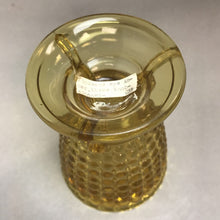 Load image into Gallery viewer, Antique Amber Glass Vase Three Knob Spooner (6in)
