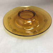 Load image into Gallery viewer, Vintage Amber Glass Console Bowl (12in)
