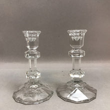 Load image into Gallery viewer, Lead Crystal Glass Candle Holder Set Toscany (6in) (Set of 2)
