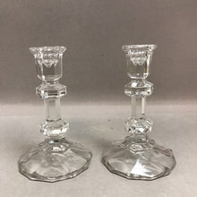 Load image into Gallery viewer, Lead Crystal Glass Candle Holder Set Toscany (6in) (Set of 2)
