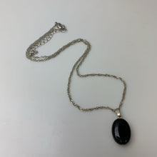 Load image into Gallery viewer, Sterling Onyx Pendant on 18&quot; Chain with Extender
