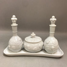 Load image into Gallery viewer, Milk Glass Dresser Set Westmoreland Paneled Grape (Set of 4)
