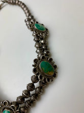 Load image into Gallery viewer, Vintage Native American Sterling Green Turquoise Drop Necklace As-Is (17&quot; with 2.5&quot; Drop)
