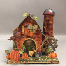 Load image into Gallery viewer, Metal Barn Fall-Themed Candle Holder (10inx8.5in)
