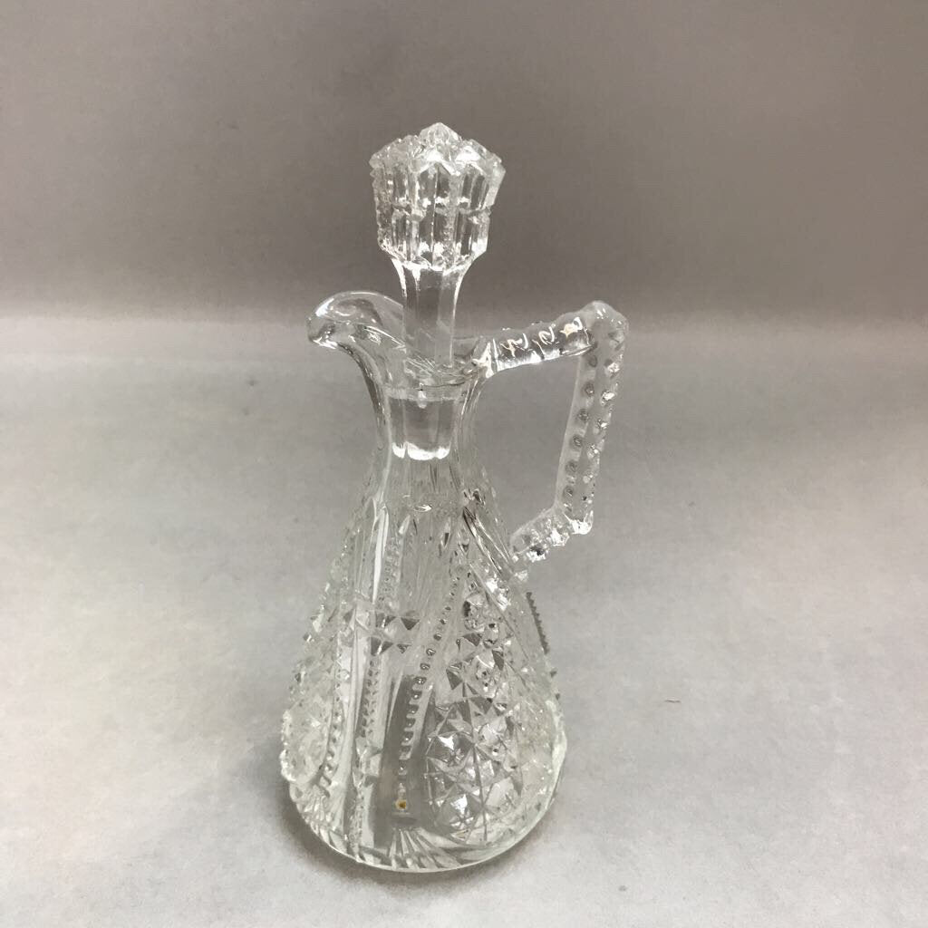 Vintage Crystal Cruet with Stopper (5