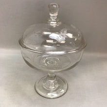 Load image into Gallery viewer, Vintage Large Glass Etched Lidded Compote (12&quot;)

