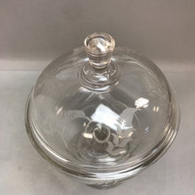 Load image into Gallery viewer, Vintage Large Glass Etched Lidded Compote (12&quot;)
