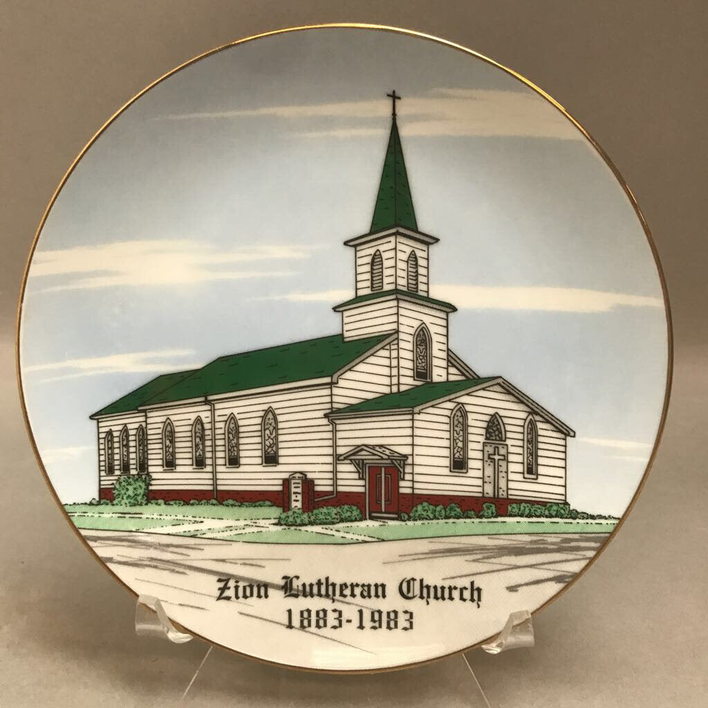 Zion Lutheran Church Commemorative Plate Ottawa Illinois (7.5in)