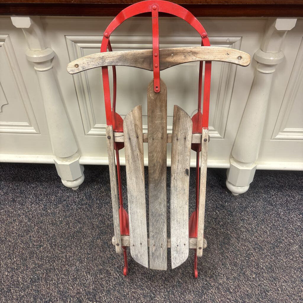 Vintage Wooden Snow Sled (40