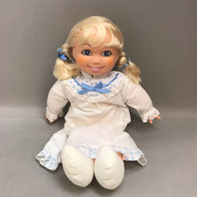 Load image into Gallery viewer, New Vintage Northern Tissue Doll Blonde Hair Pigtails Freckles Nightgown (15")
