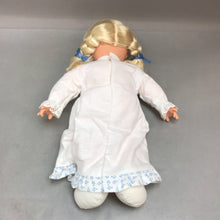 Load image into Gallery viewer, New Vintage Northern Tissue Doll Blonde Hair Pigtails Freckles Nightgown (15")
