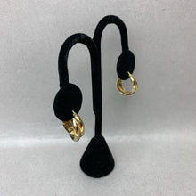 Load image into Gallery viewer, Vintage Gold Plated Sterling Double Hoop Earrings (1&quot;)
