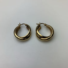 Load image into Gallery viewer, Vintage Gold Plated Sterling Double Hoop Earrings (1")
