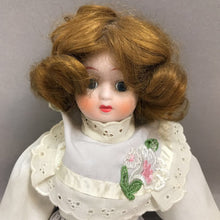Load image into Gallery viewer, Vintage Porcelain Doll in Lilac Dress (18")
