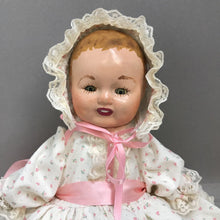 Load image into Gallery viewer, Vintage Composition Baby Doll, Pink Heart Dress (15&quot;)
