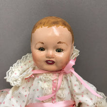 Load image into Gallery viewer, Vintage Composition Baby Doll, Pink Heart Dress (15&quot;)
