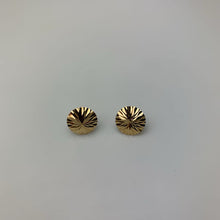 Load image into Gallery viewer, 14K Gold Diamond Cut Domed Stud Earrings (0.5g)
