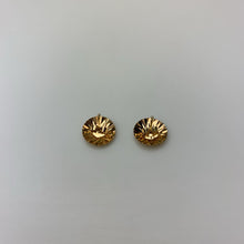 Load image into Gallery viewer, 14K Gold Diamond Cut Domed Stud Earrings (0.5g)
