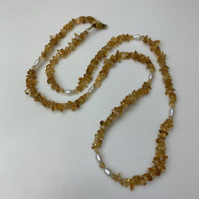Load image into Gallery viewer, Vintage Deena Alexandra Cottini Citrine Chip Freshwater Pearl Necklace (30&quot;)

