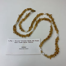 Load image into Gallery viewer, Vintage Deena Alexandra Cottini Citrine Chip Freshwater Pearl Necklace (30&quot;)
