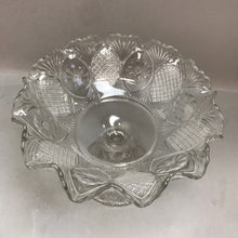 Load image into Gallery viewer, Vintage Sunk Daisy Clear Glass Pedestal Compote (8x9)

