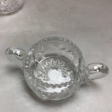 Load image into Gallery viewer, American Brilliant Glass Creamer &amp; Sugar Daisy Pattern (3&quot;)

