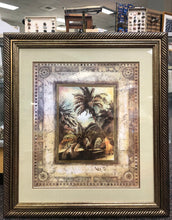 Load image into Gallery viewer, Gold Framed Tropical Art Print with Light (39x34)
