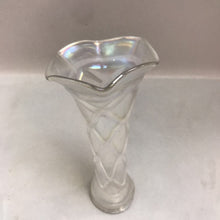 Load image into Gallery viewer, Vintage Carnival Iridescent Glass Vase (9in)
