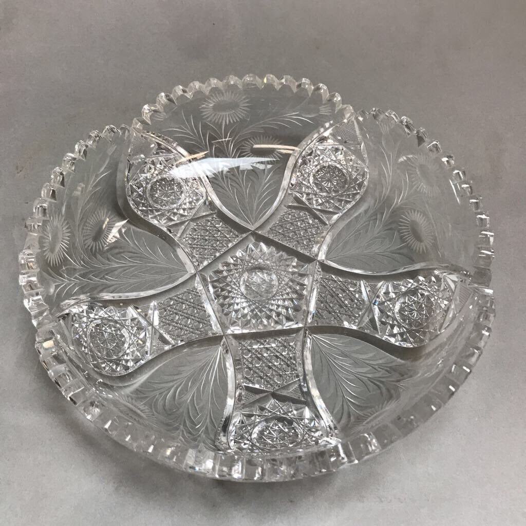 Cut Glass Bowl American Brilliant Period (9.5in)