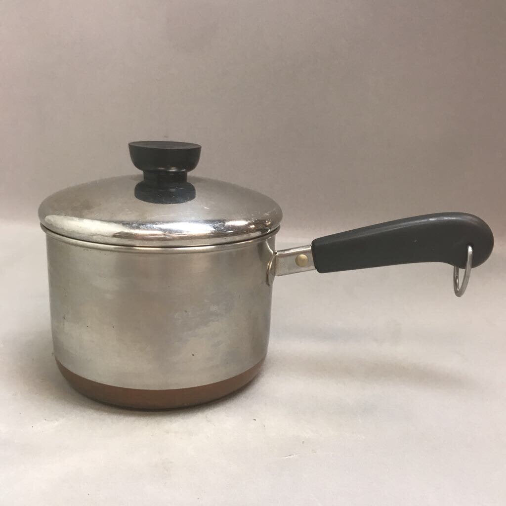 Vintage Revere Ware 1.5 Qt Sauce Pan W/Lid Copper Clad Bottom USA