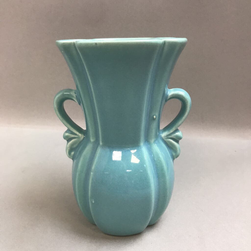 Haeger Seafoam Green Vase with Handles (6