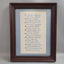 Load image into Gallery viewer, Framed Cross-Stitch, Prayer for Mother (18.5x15)

