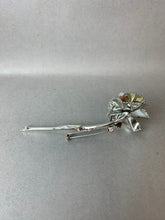 Load image into Gallery viewer, Vintage Sarah Coventry Allusion Rhinestone Flower 4&quot; Brooch Pin &amp; 1.5&quot; Clip Earrings Set
