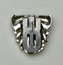Load image into Gallery viewer, Vintage Art Deco Clear &amp; Red Rhinestone Bow Scarf Clip (1.25&quot;)
