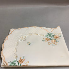 Load image into Gallery viewer, Cream Needlepoint Flower Centerpiece (16x16)
