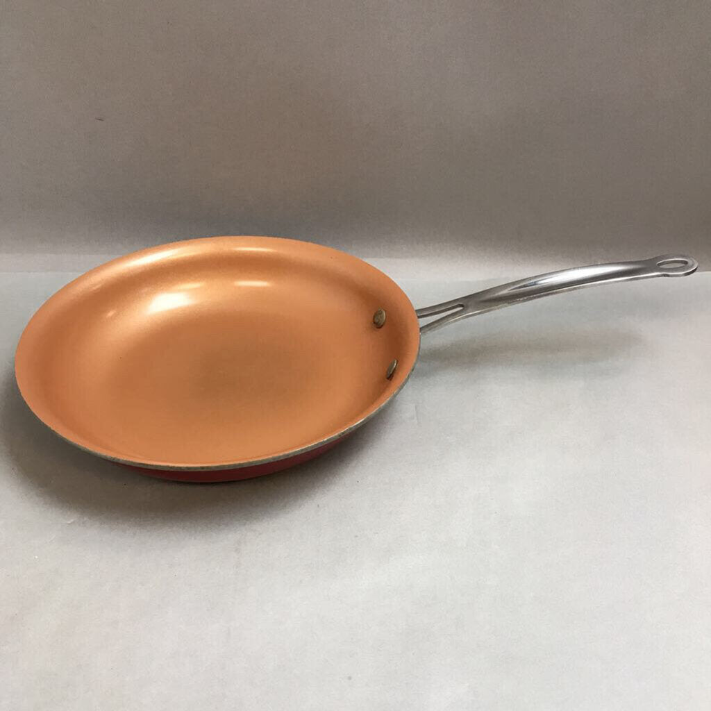 Bulbhead Red Copper Frying Pan (10