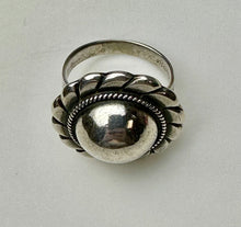 Load image into Gallery viewer, Vintage Sterling Navajo Modernist Dome Concho Ring sz 6.5
