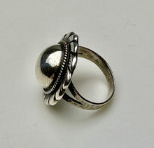 Load image into Gallery viewer, Vintage Sterling Navajo Modernist Dome Concho Ring sz 6.5
