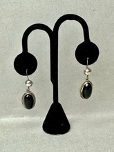 Load image into Gallery viewer, Vintage Sterling Del Rio Onyx Drop Earrings (1.75&quot;)
