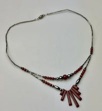 Load image into Gallery viewer, Sterling Sunstone Beaded Necklace Bracelet &amp; Earrings Set
