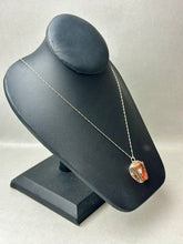 Load image into Gallery viewer, Sterling Red Crazy Lace Agate 1.25" Pendant on 19" Chain
