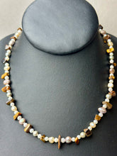 Load image into Gallery viewer, Freshwater Pearl Tigers Eye Beaded 16&quot; Necklace
