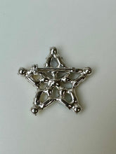 Load image into Gallery viewer, B David Order of Eastern Star Masonic Rhinestone 1" Brooch Pin &amp; 0.5" Screw Back Earrings Set
